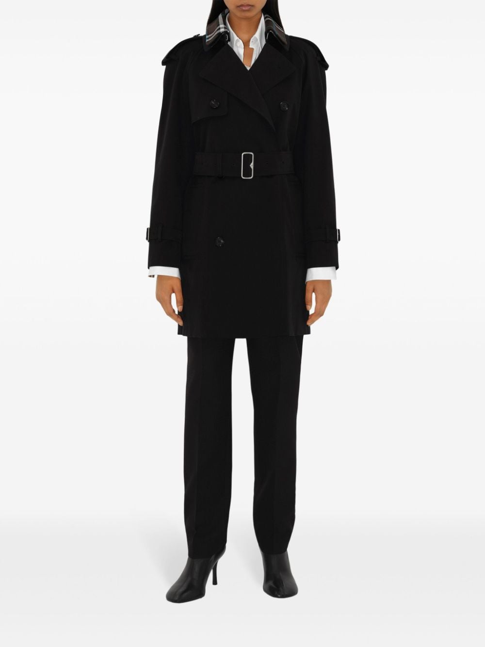 Burberry Gabardine Coats Black