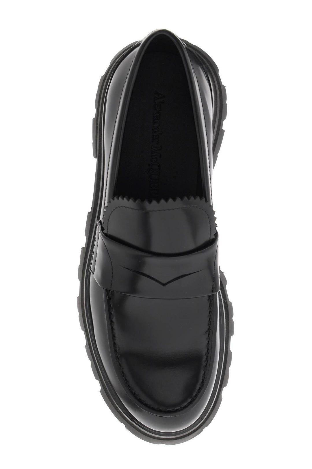 Alexander Mcqueen brushed leather wander loafers