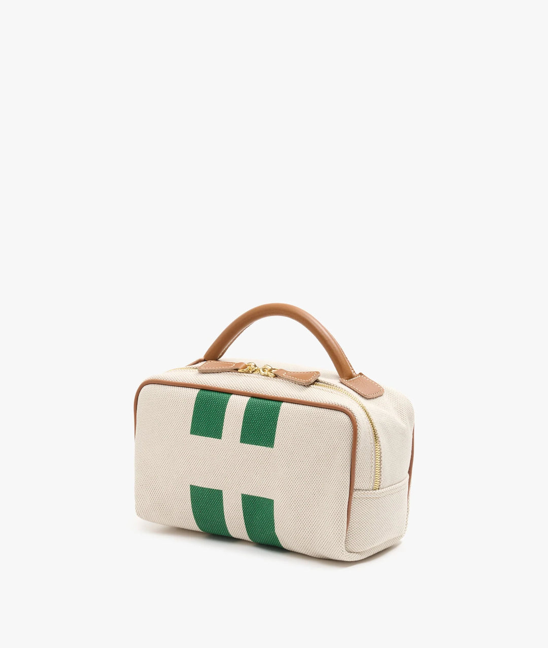 My Style Bags Berkeley Cosmetic Bag Natural With Green Stripes