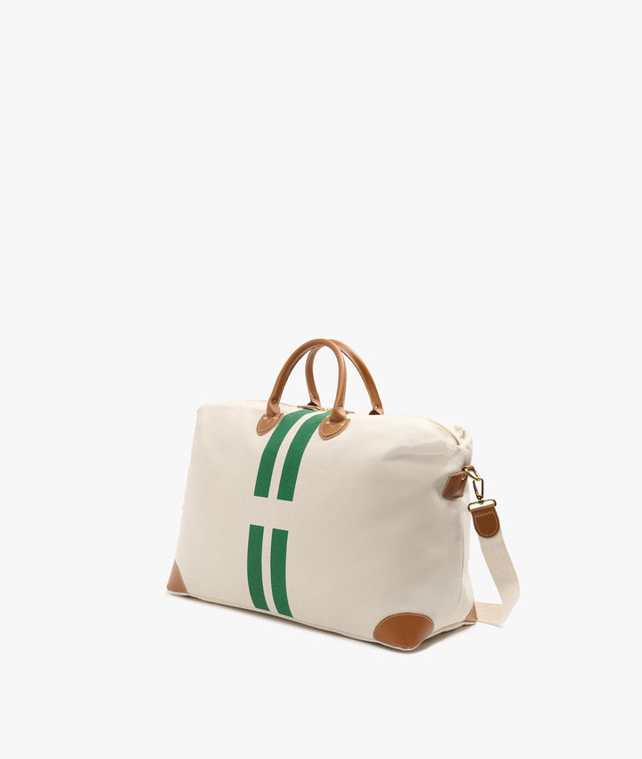 My Style Bags Harvard Large Duffel Bag Green Stripes