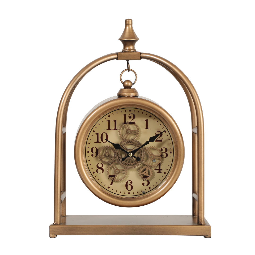 Saint-Étienne Bedside Table Moving Cogs Clock