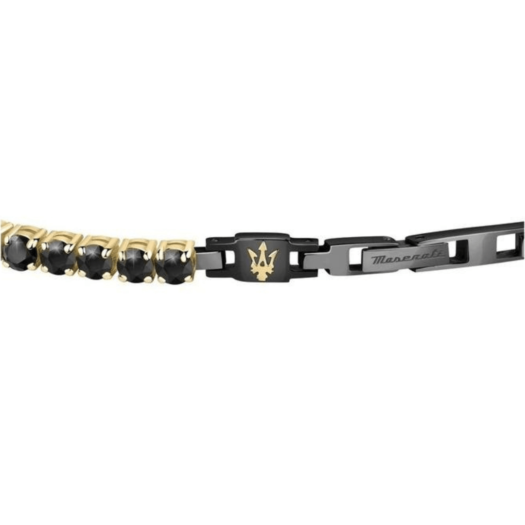 Maserati Bracelets Maserati Jewels Black Zircon Bracelet Gold Brand