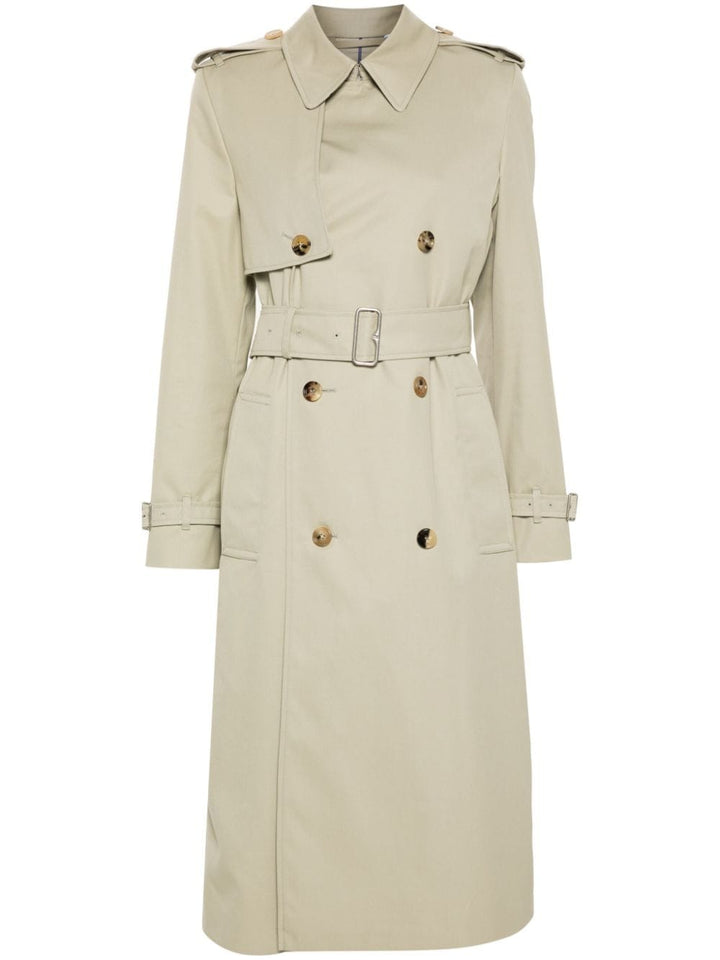 Burberry Coats Burberry Gabardine Coats Light beige cotton gabardine coat with military-inspired details. Brand