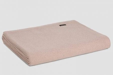 Bemboka Cotton Blankets Super King 220x280 Blush Bemboka Moss Stitch Cotton Blankets  Pre-Shrunk Brand