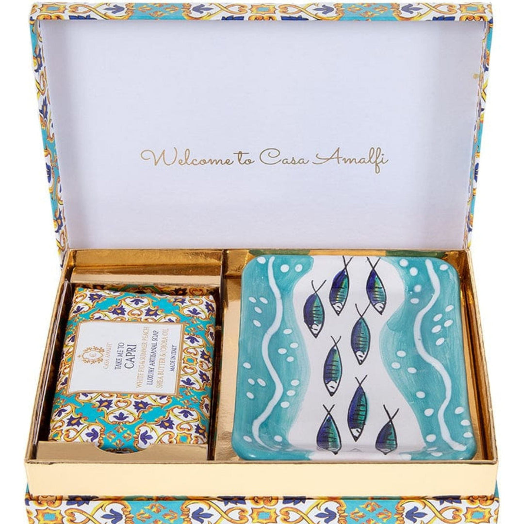 Casa Amalfi Maiolica Single Gift Box Casa Amalfi Take Me To Capri Single Gift Set White Figs and Ivy Casa Amalfi Take Me To Capri Single Gift Set White Figs and Ivy Brand