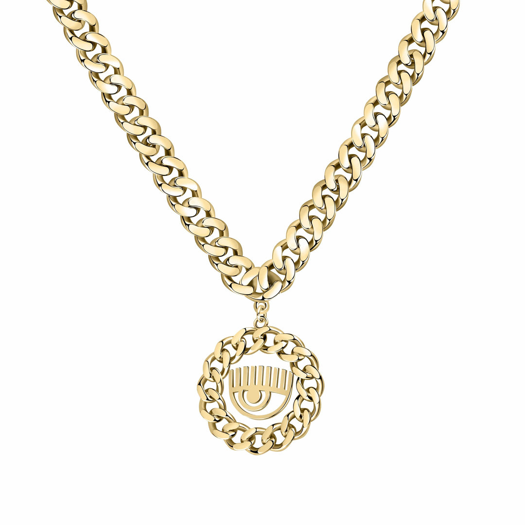 Chiara Ferragni Pendant Chiara Ferragni Chain Collection Gold Eye Pendant Brand