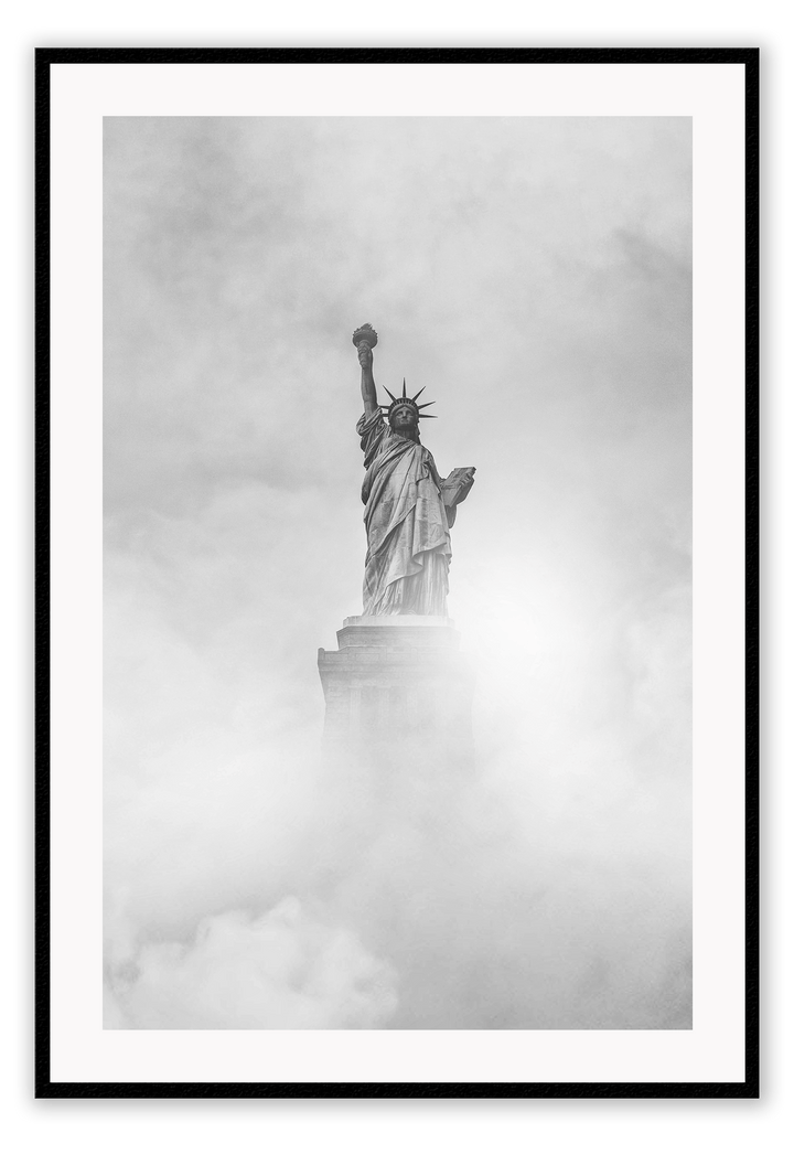 Canvas Print 50x70cm / Black Liberty Liberty Wall Art : Ready to hang framed artwork. Brand