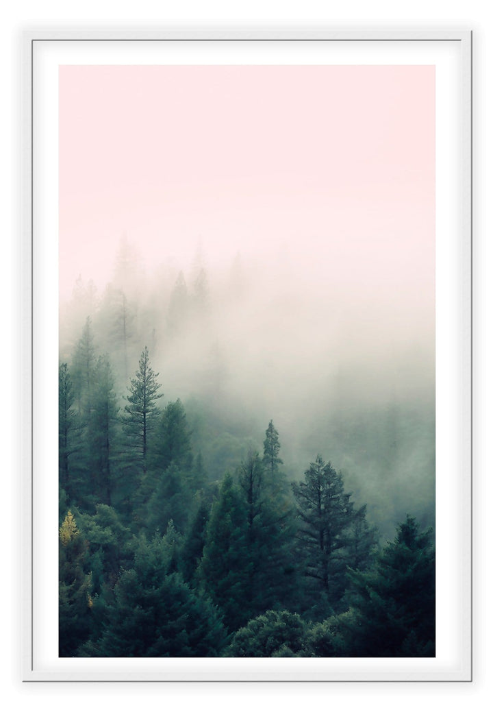 Canvas Print Small		50x70cm / White Nordic mist Nordic Mist Framed Print Brand