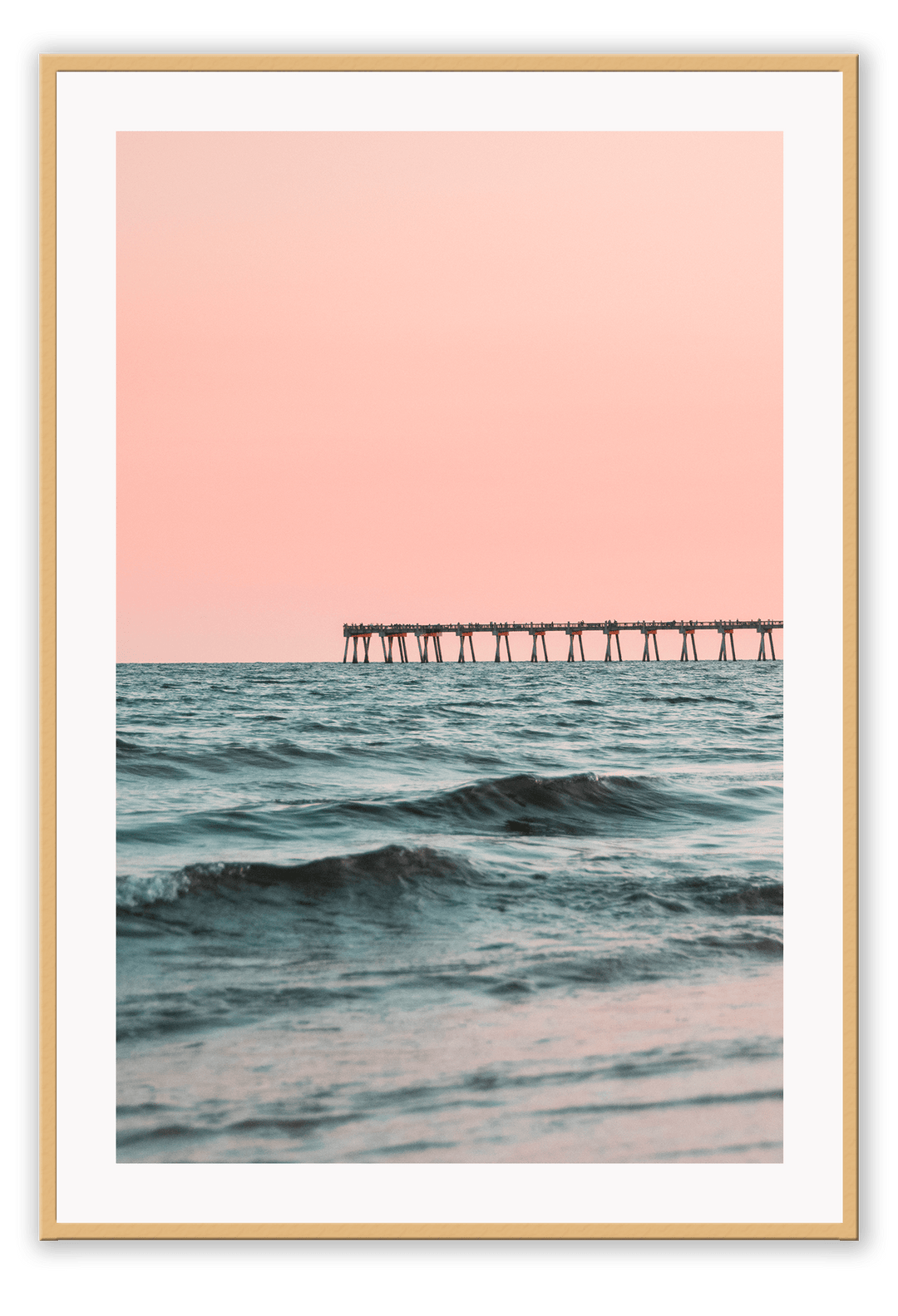 Canvas Print 50x70cm / Natural Pink Sky Pink Sky Wall Art : Ready to hang framed artwork. Brand