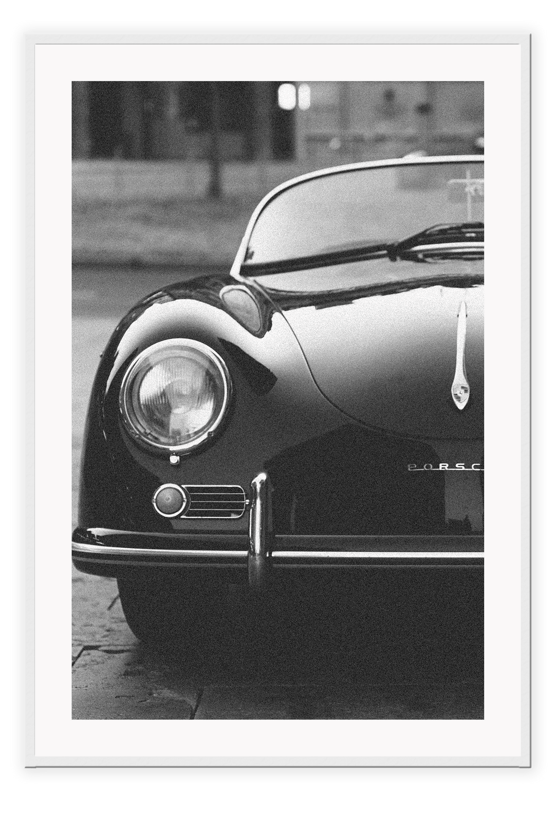 Canvas Print 50x70cm / White Porsche Porshe Wall Art : Ready to hang framed artwork. Brand