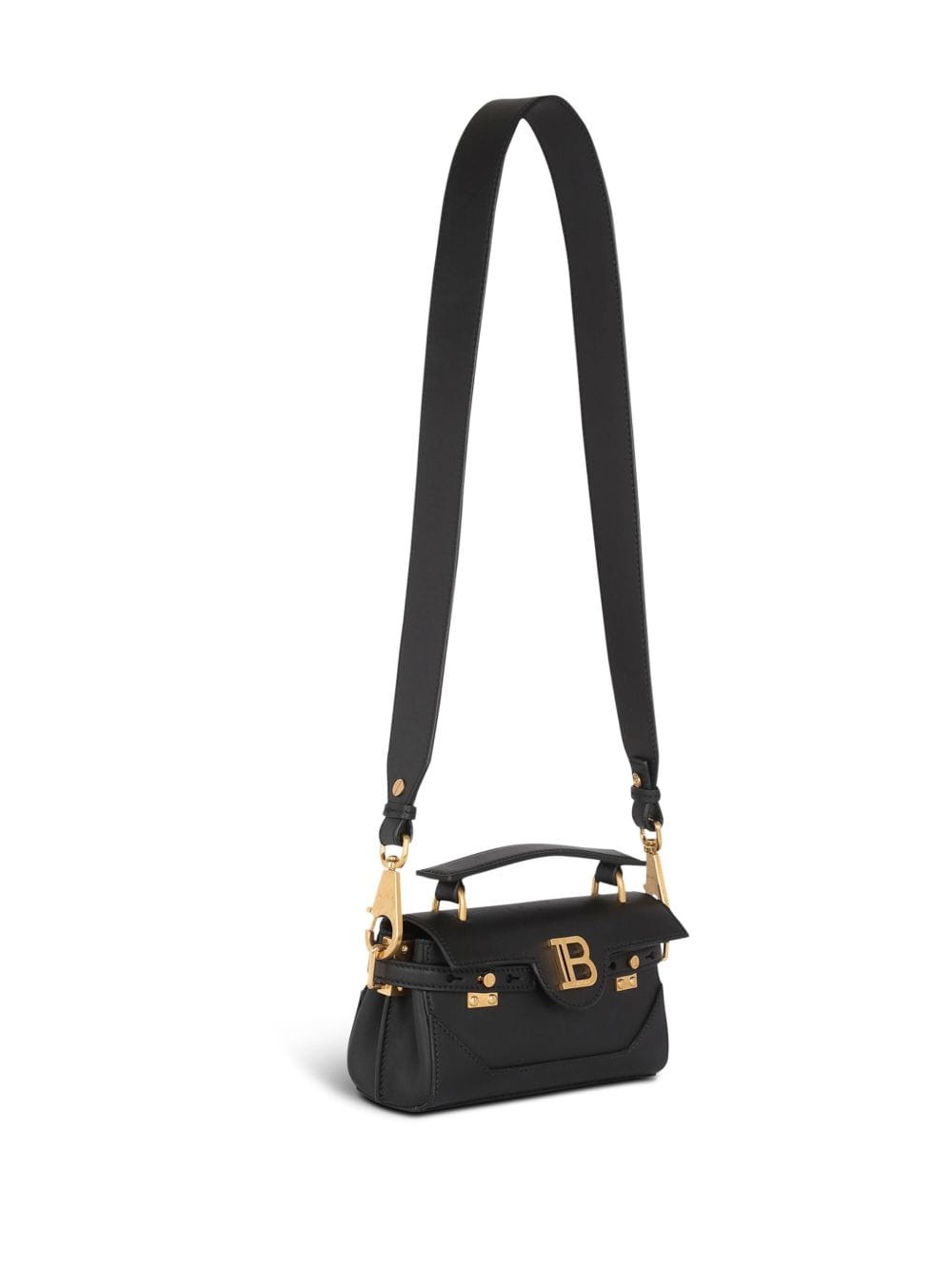 Balmain Shoulder UNI Balmain B-Buzz Leather Bag Balmain B-Buzz Leather Shoulder Bag Black Brand