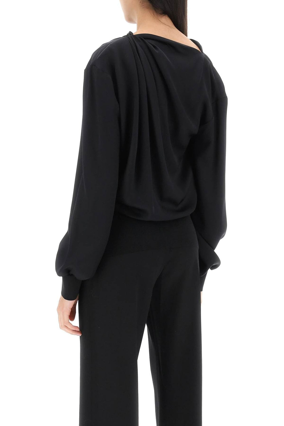 Alexander Mcqueen Topwear 40 Alexander Mcqueen draped blouse in satin Alexander Mcqueen draped blouse in satin Brand