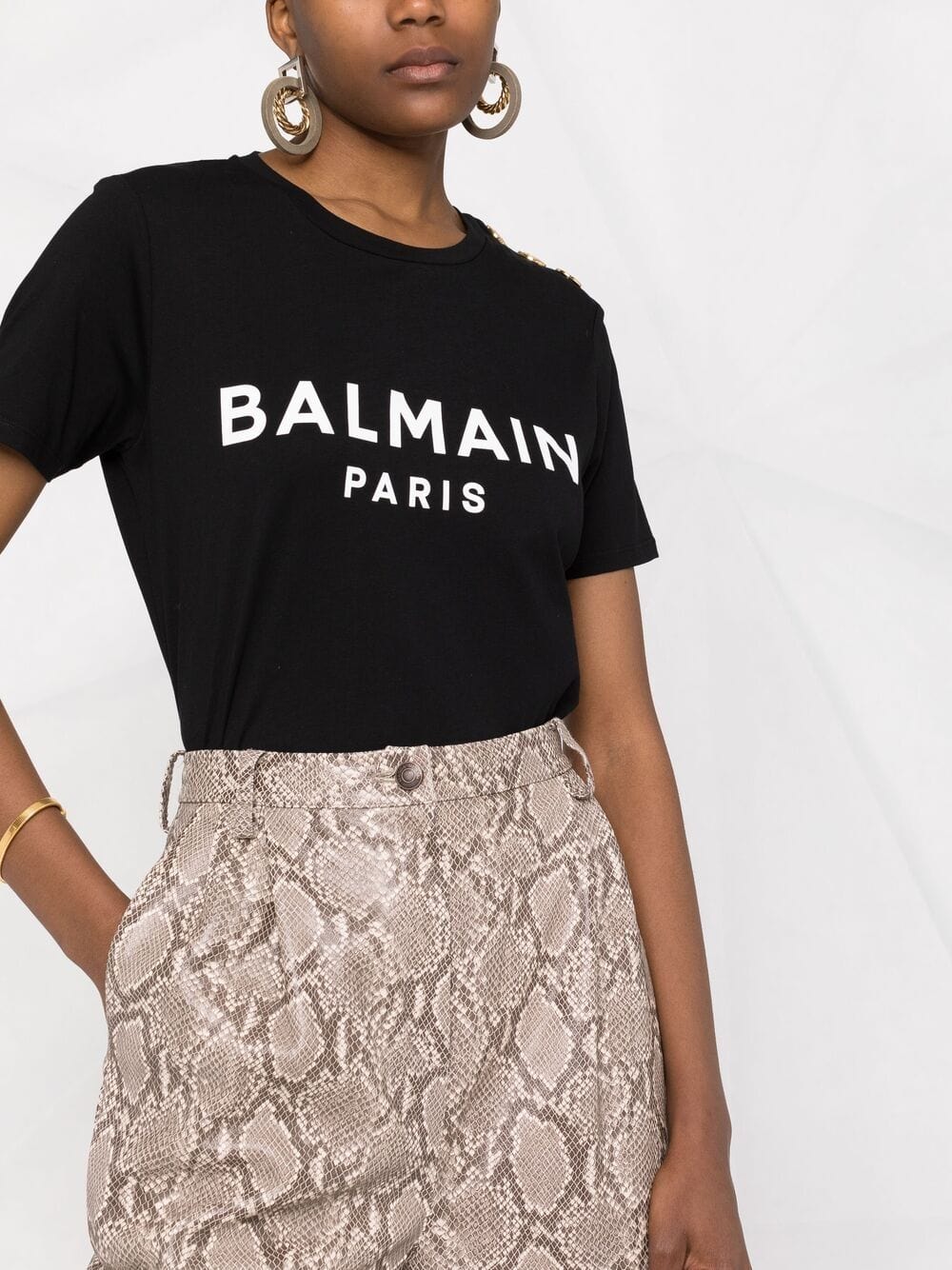 Balmain Topwear S Balmain T-shirts and Polos Black Balmain T-shirts and Polos Black Brand