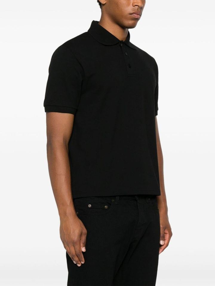 Saint Laurent Topwear XL Saint Laurent T-shirts and Polos Black Saint Laurent Black Cassandre Logo Piqué Polo Shirt at Italian Luxury Group Brand