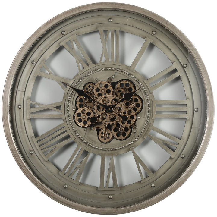 Chilli Wall Clock Agakan Round Industrial Age Wall Clock Silver Brand