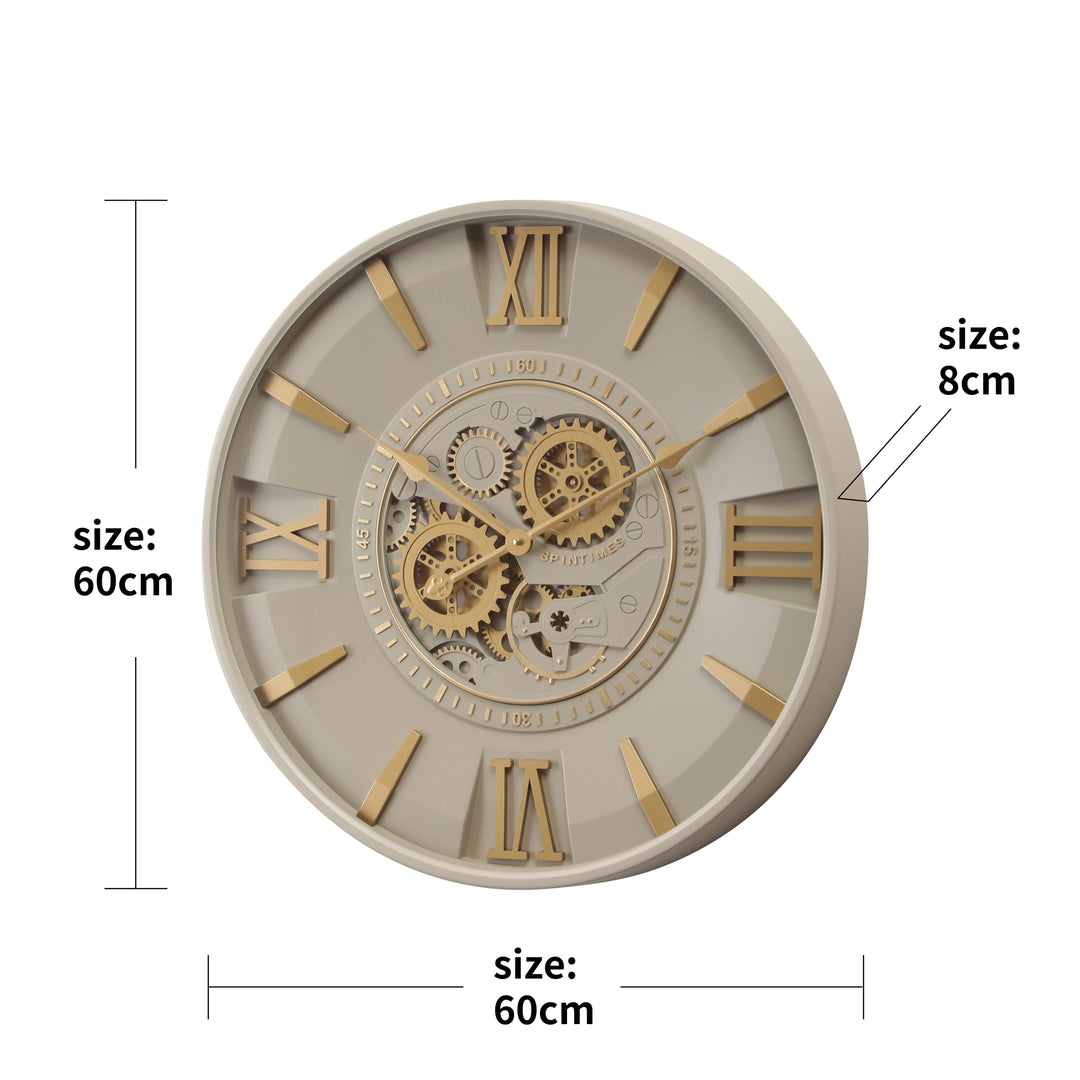 Chilli Wall Clock Savanah Round Moving Cogs Wall Clock Brand