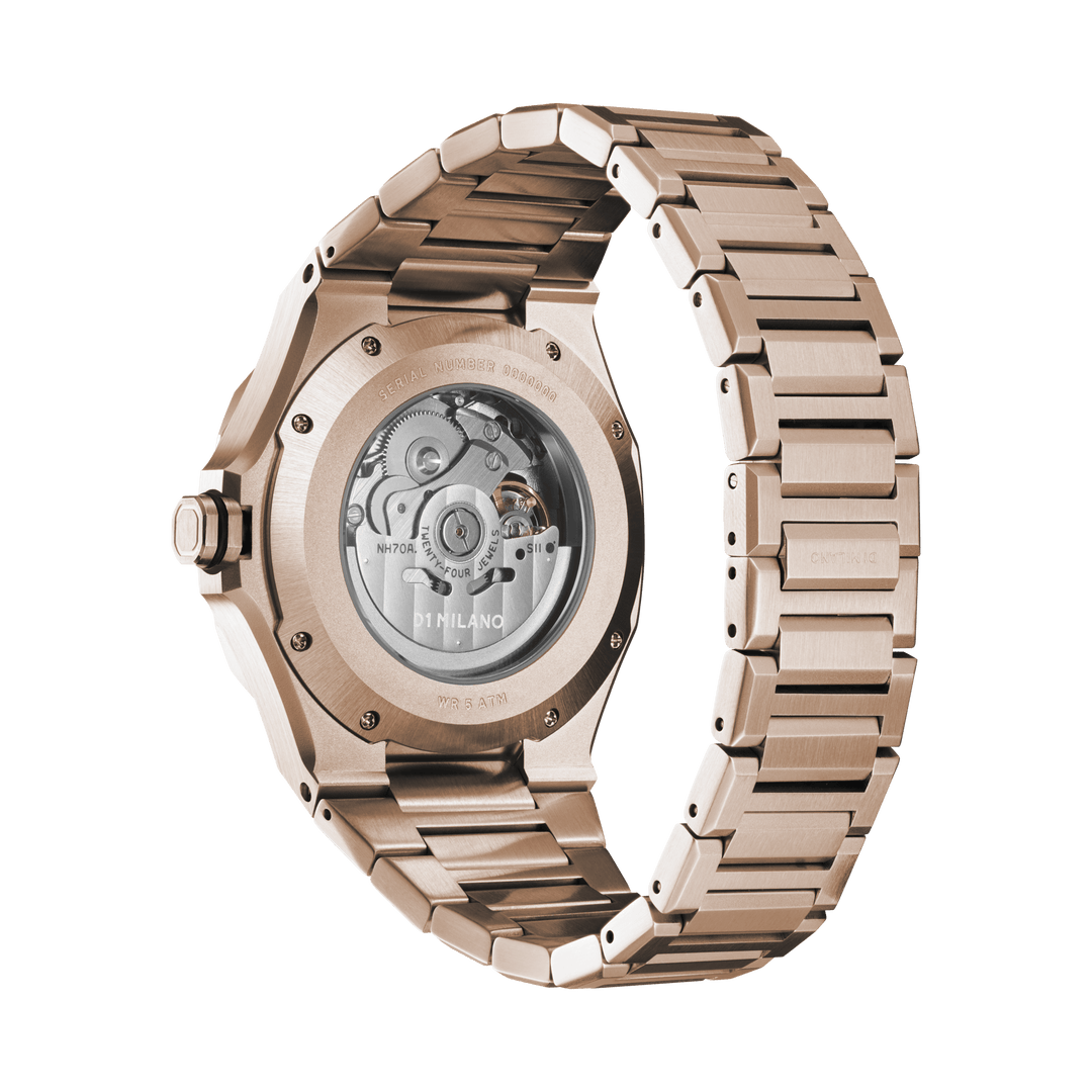 D1 Milano Watch D1 Milano Rose Gold Skeleton Automatic Watch Brand